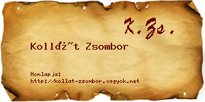 Kollát Zsombor névjegykártya